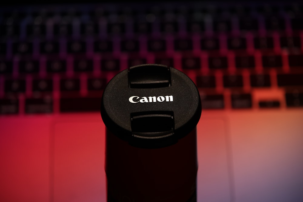 a black camera lens