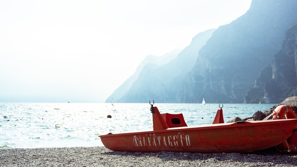 a boat on the beach