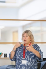 a person holding a microphone