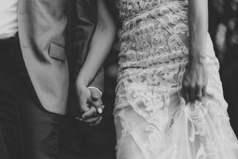 Holding hands in romantic style