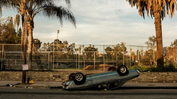 a car on a ramp