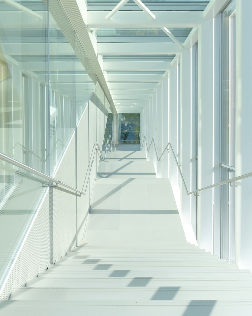 a white hallway with white walls