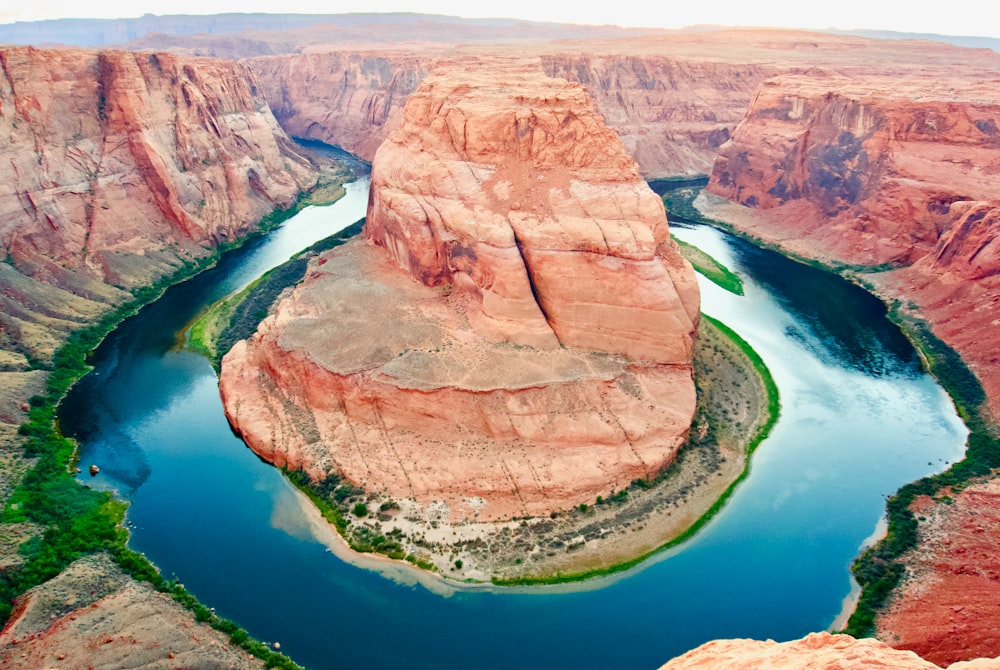 a high angle view of a canyon