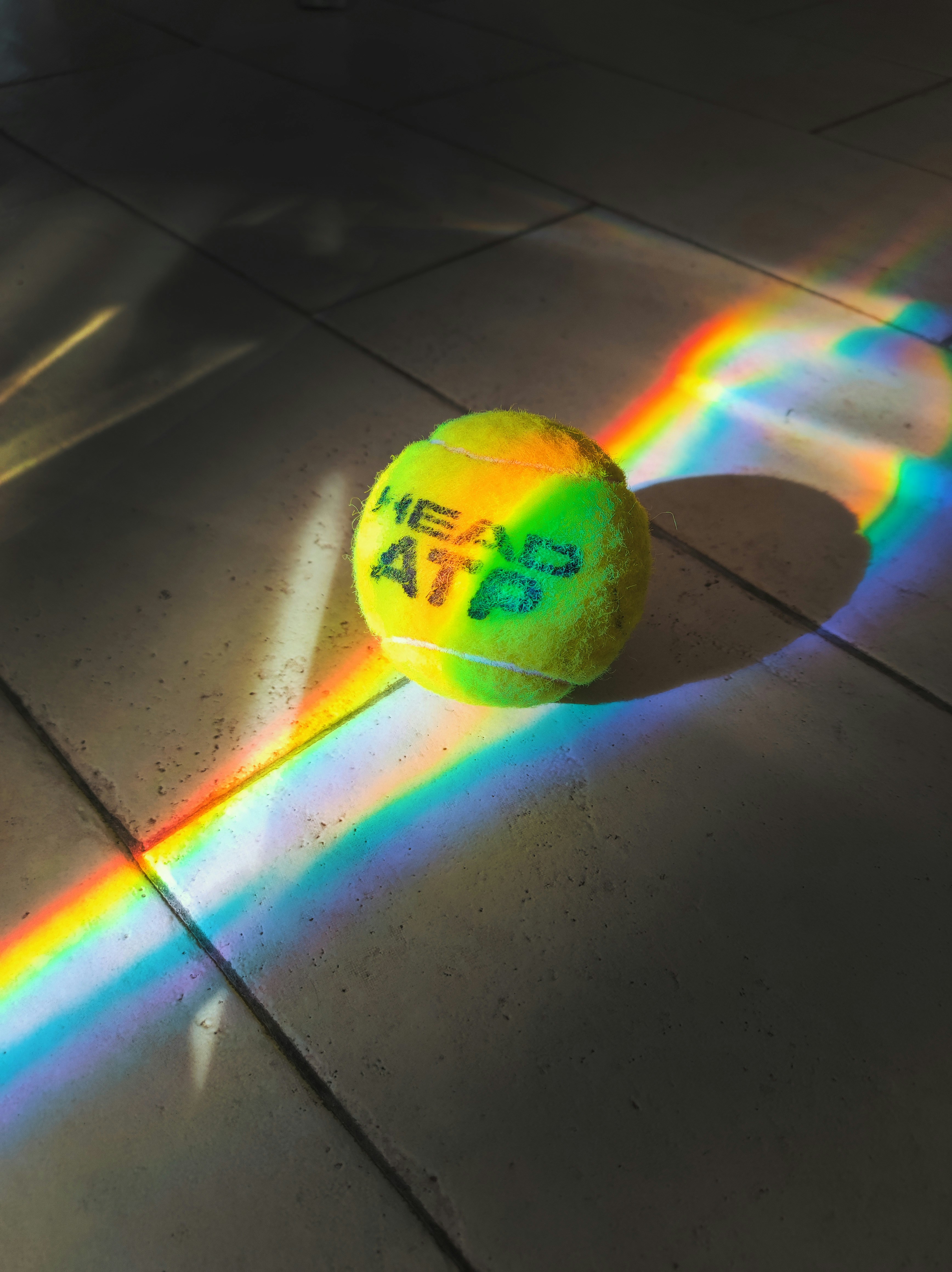 a yellow and green ball
