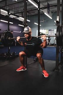 a man lifting weights