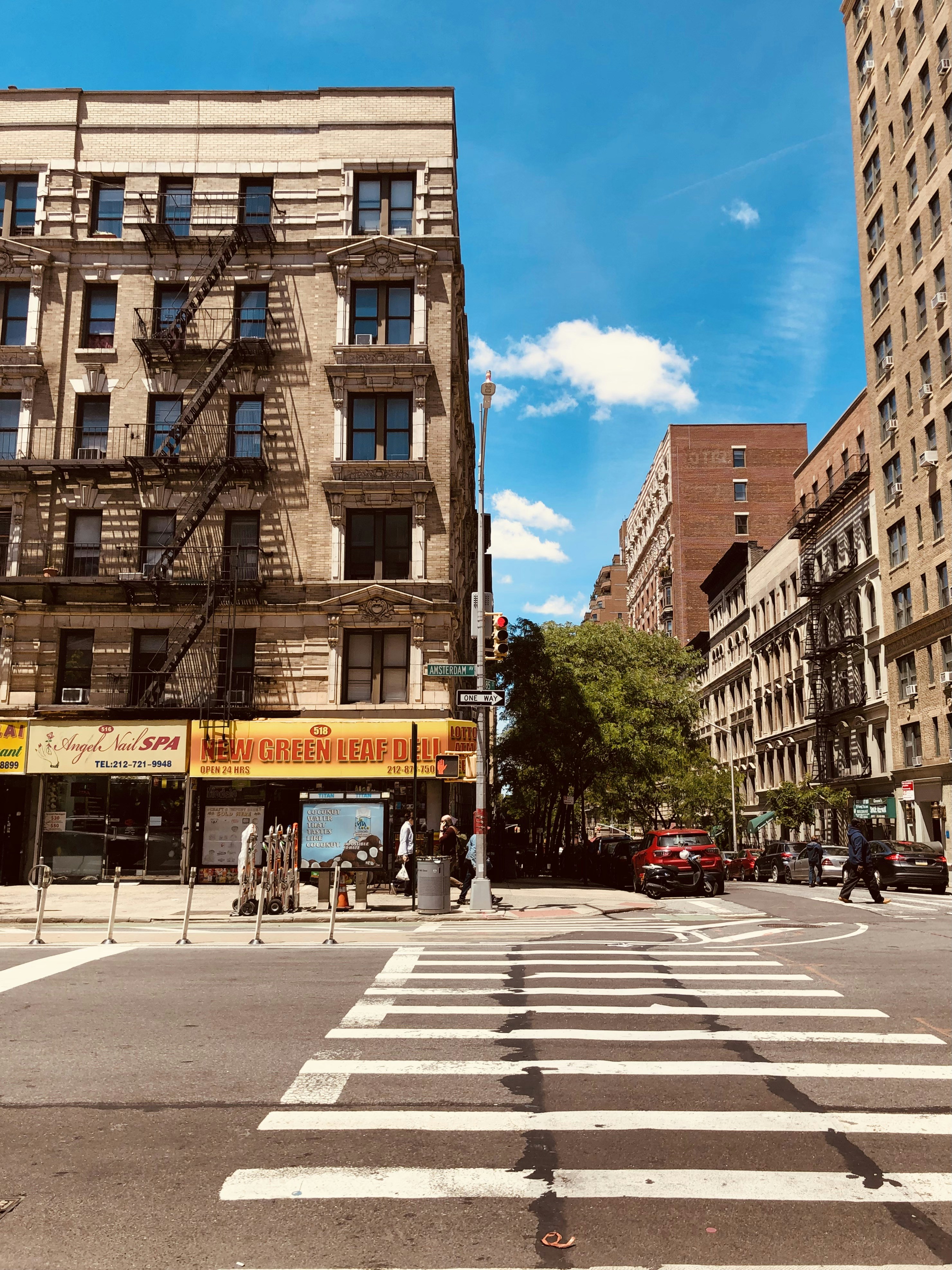 a street with buildings on either side