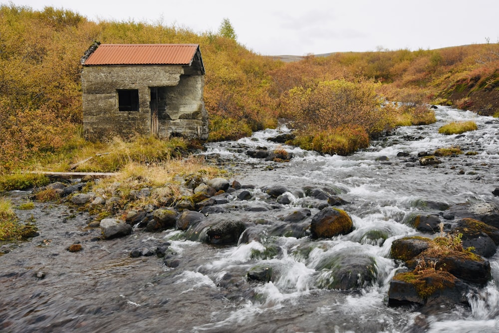 a river running through a rocky area