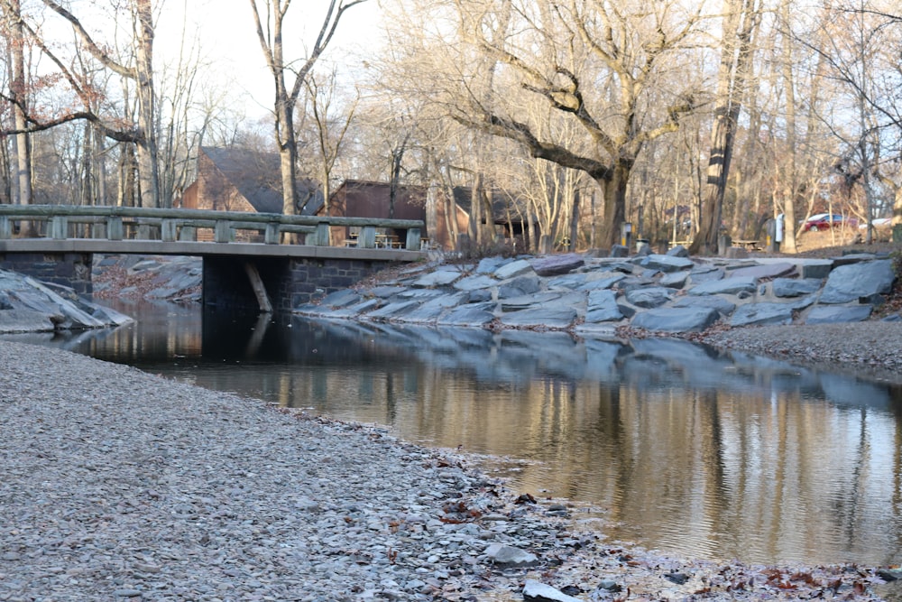 a bridge over a river