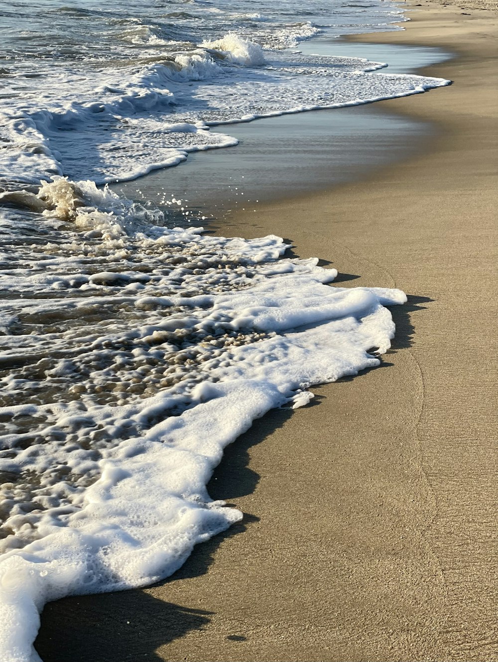 waves crashing on a beach