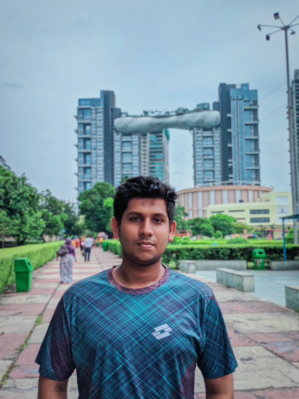 a man standing outside