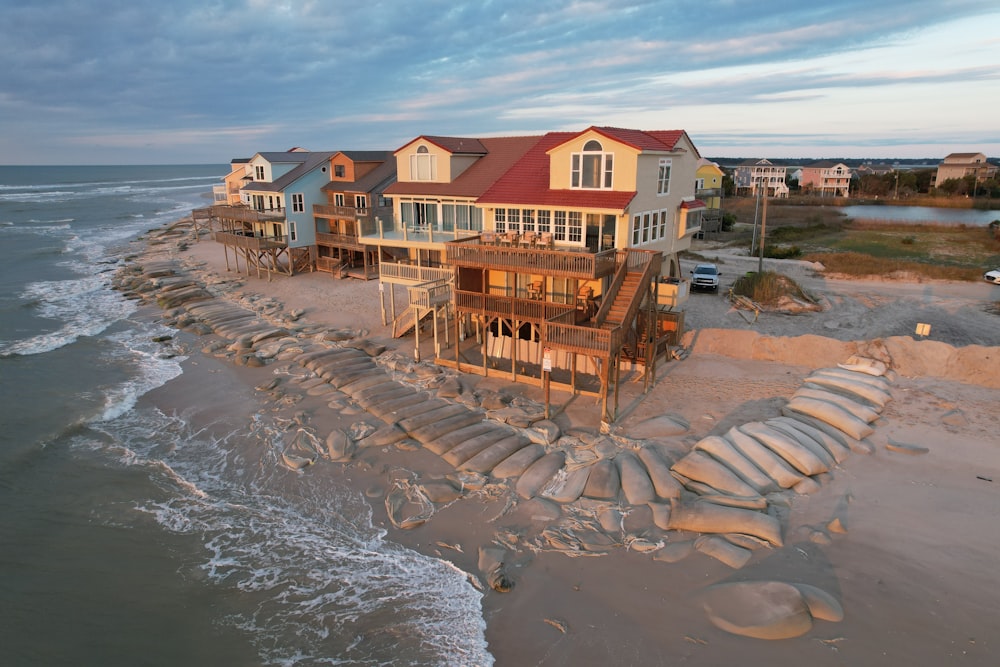 a house on a rocky beach