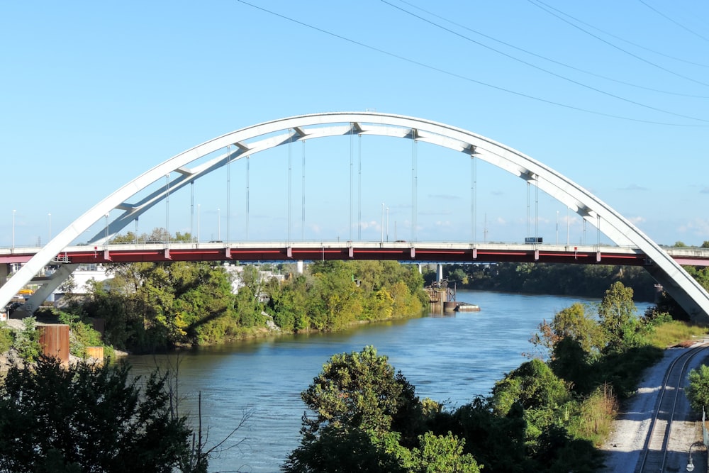 a bridge over a river