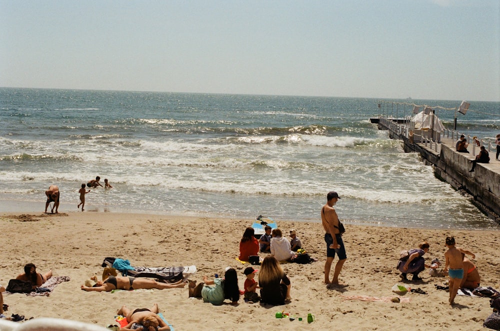 people on a beach