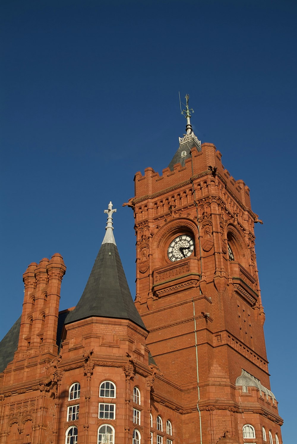 a clock on a tower