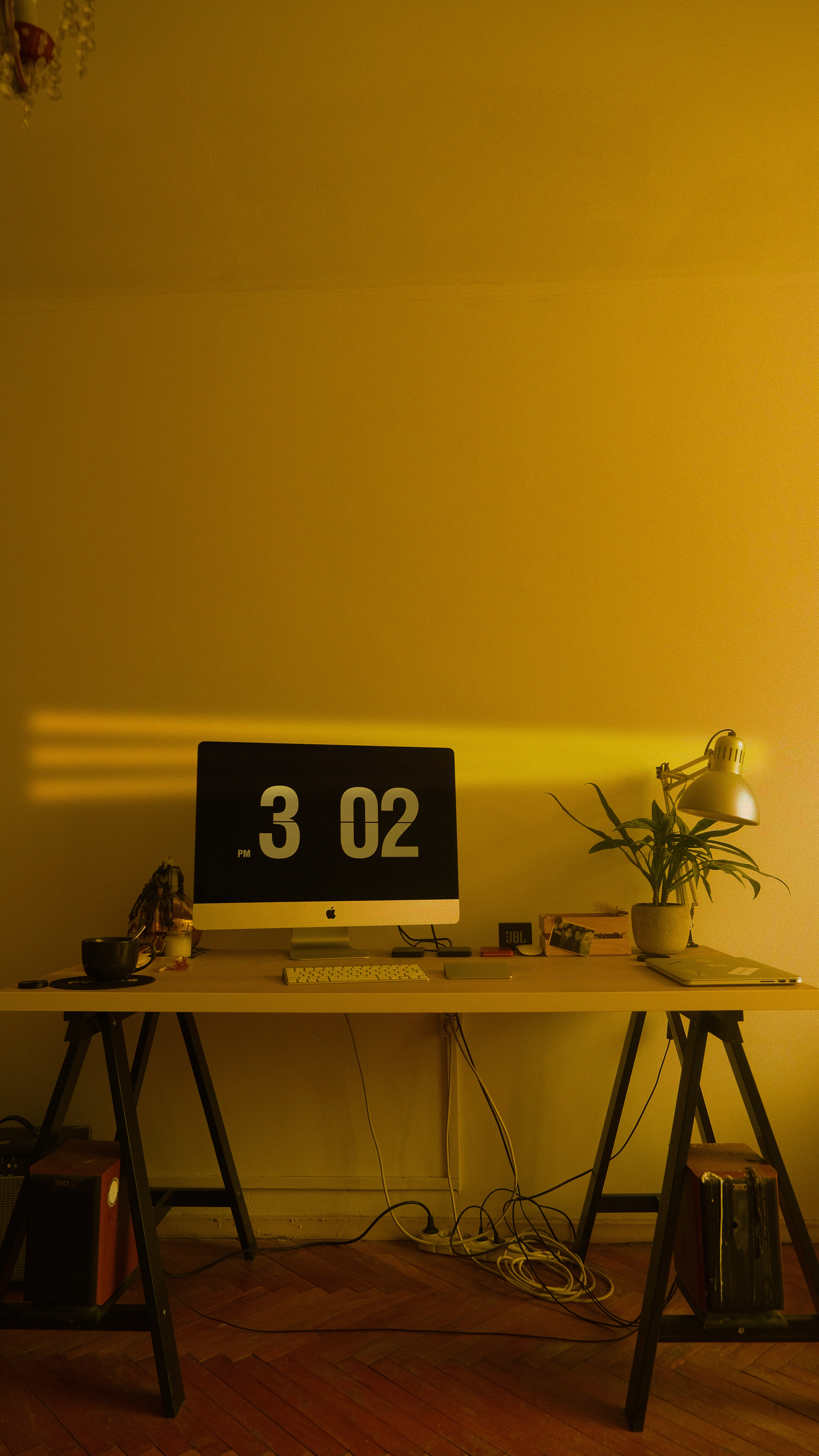 a computer on a desk