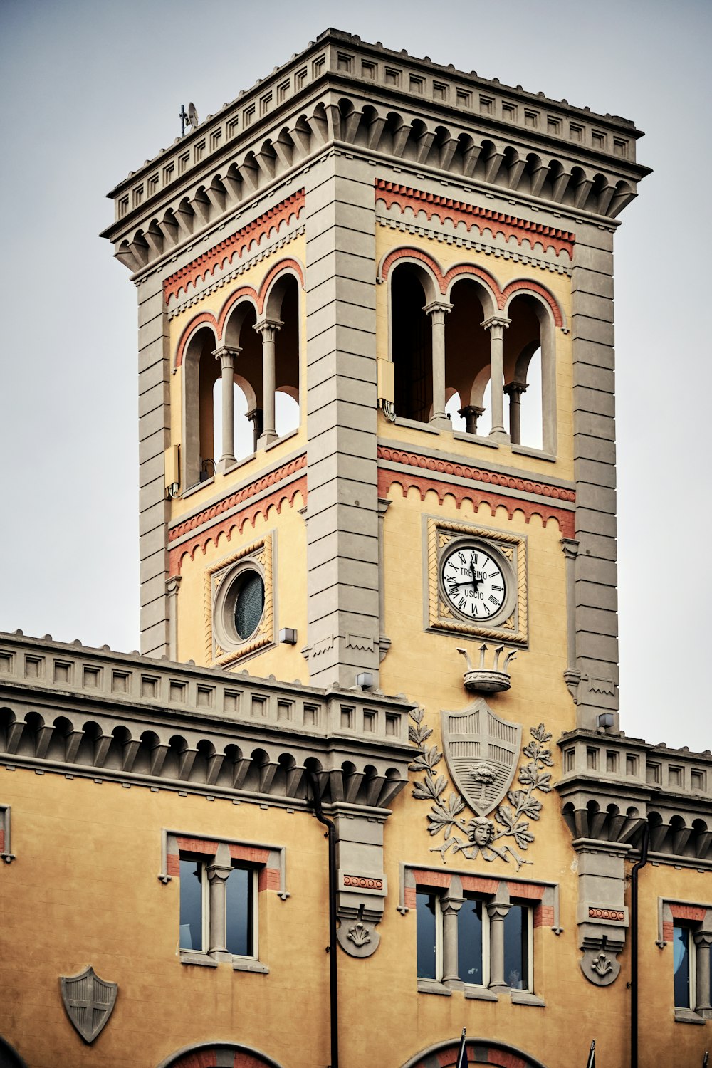 a clock on a tower