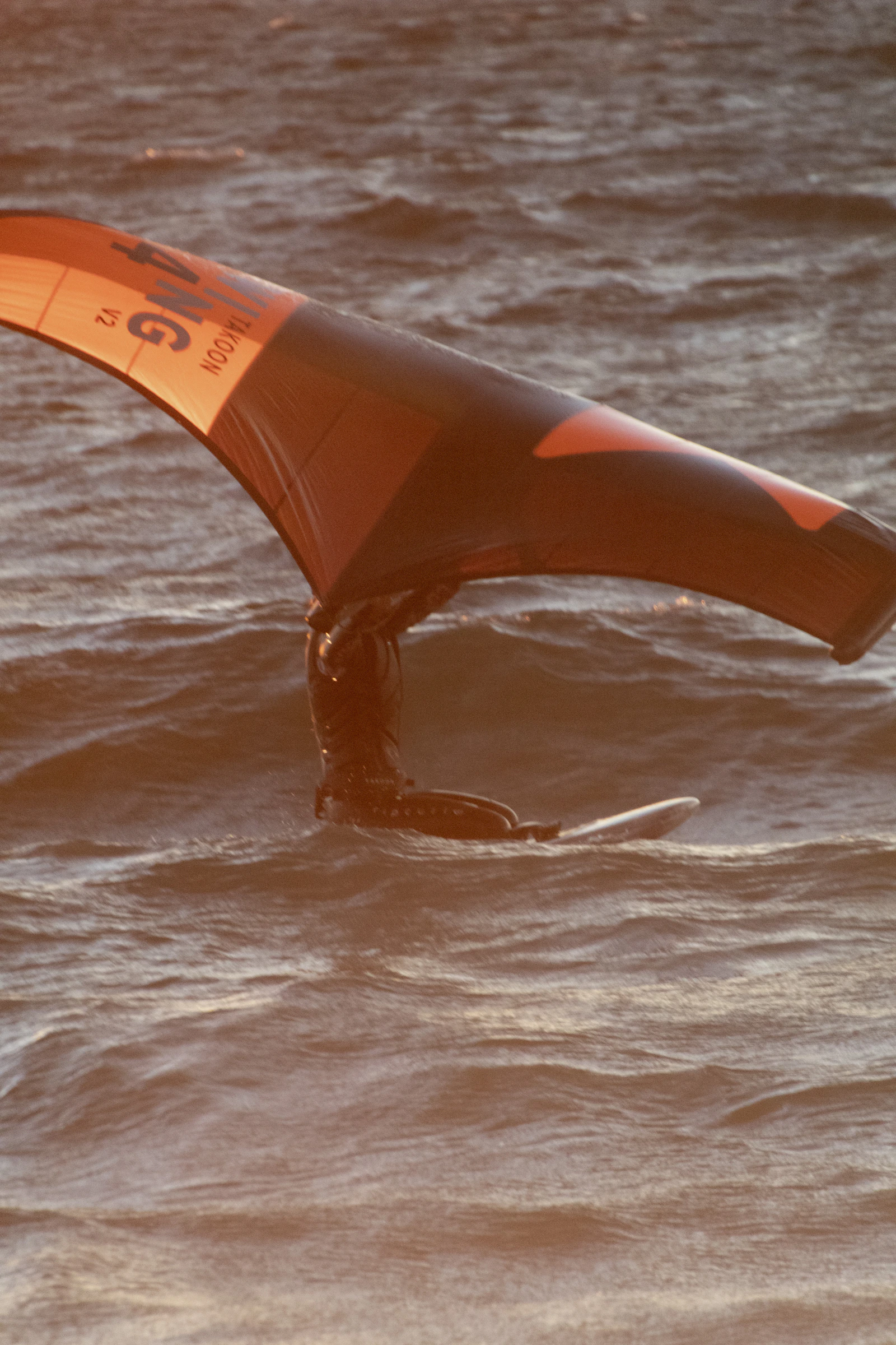 Person wearing a life jacket during an active water sport session