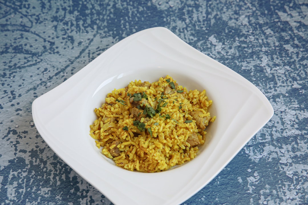 a bowl of food, Kenyan Pilau Rice