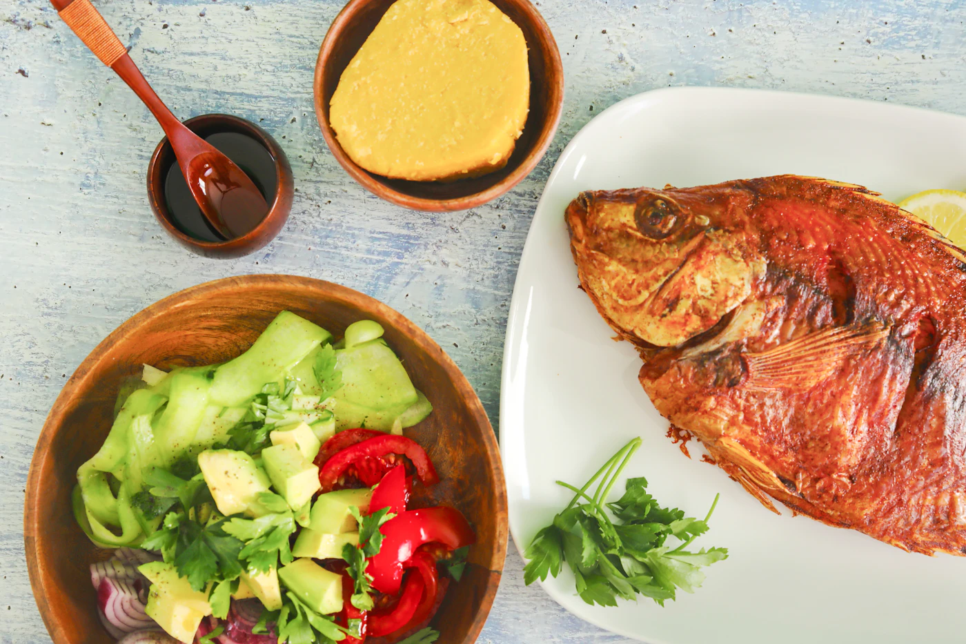 Ugali and tilapia