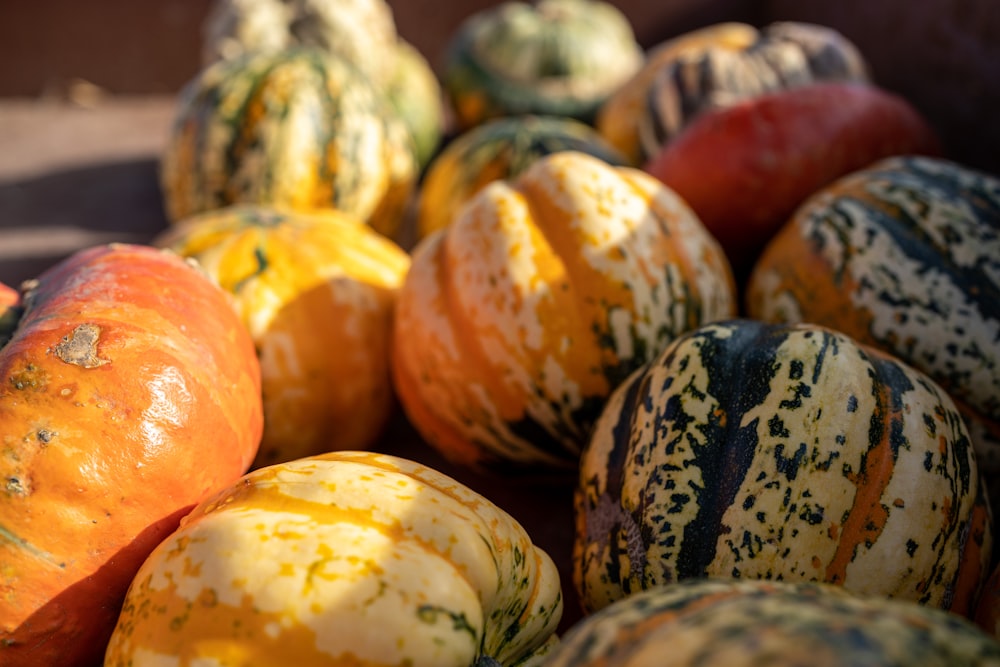 a group of colorful fruits