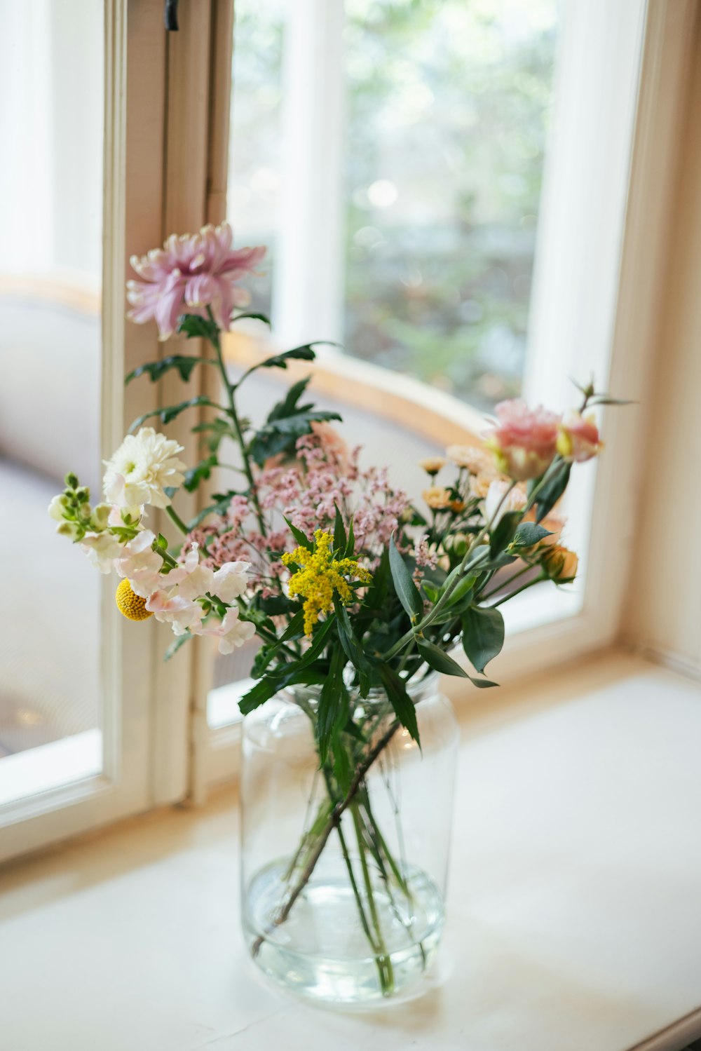 a vase with flowers