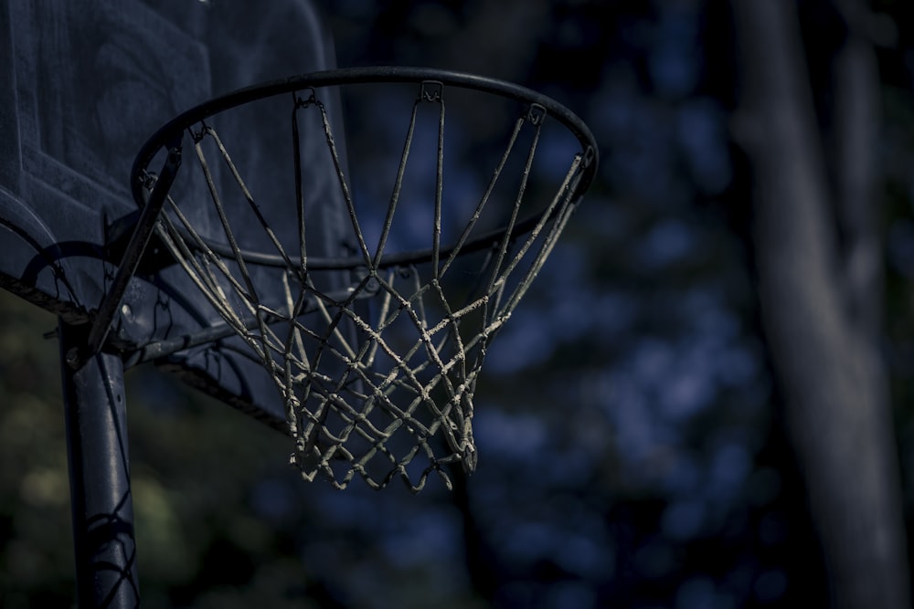 a basketball hoop with a net