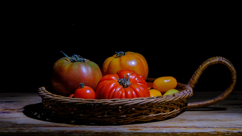 a basket of vegetables