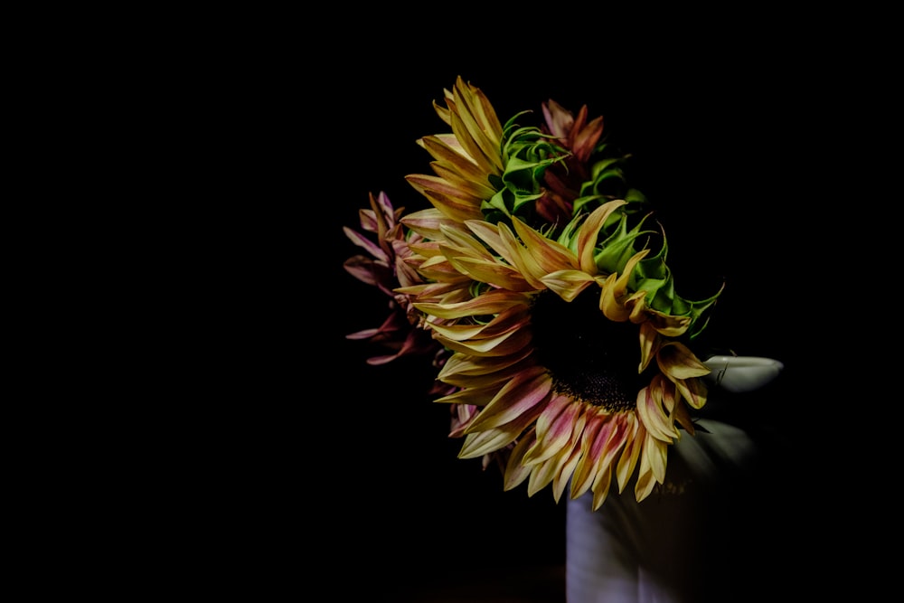 a vase with flowers