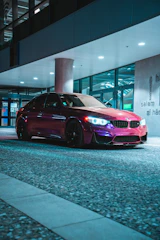 a car parked outside a building