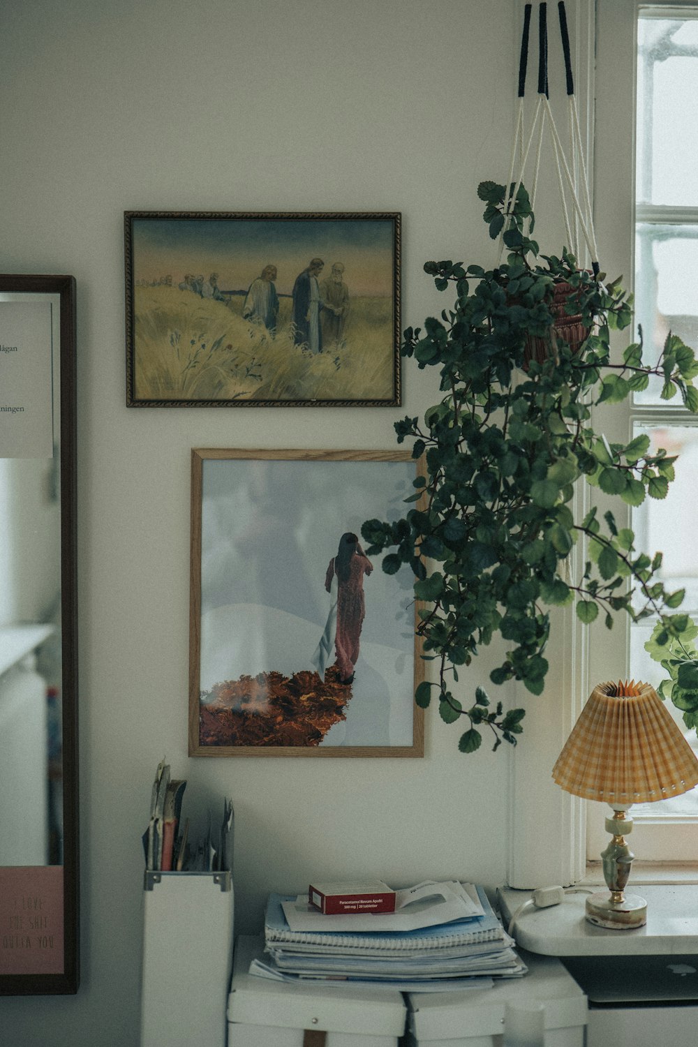 a tree in a room