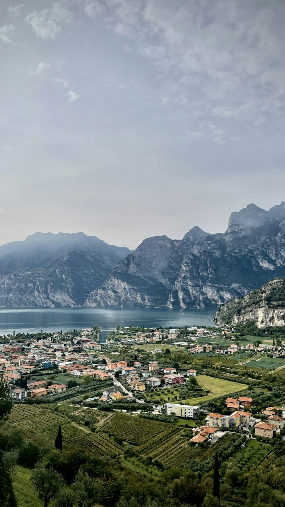 a town by a lake