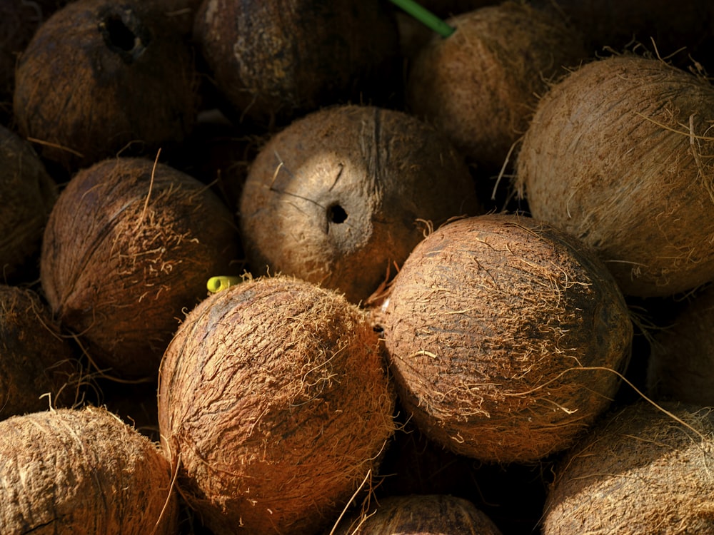 a group of round objects