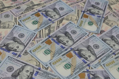a close-up of some money