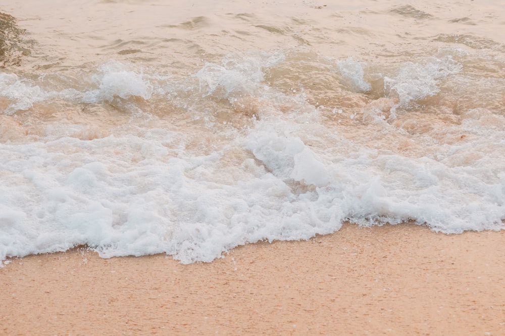 a body of water with waves