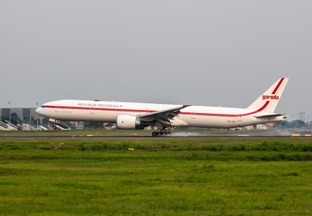 a large airplane on a runway