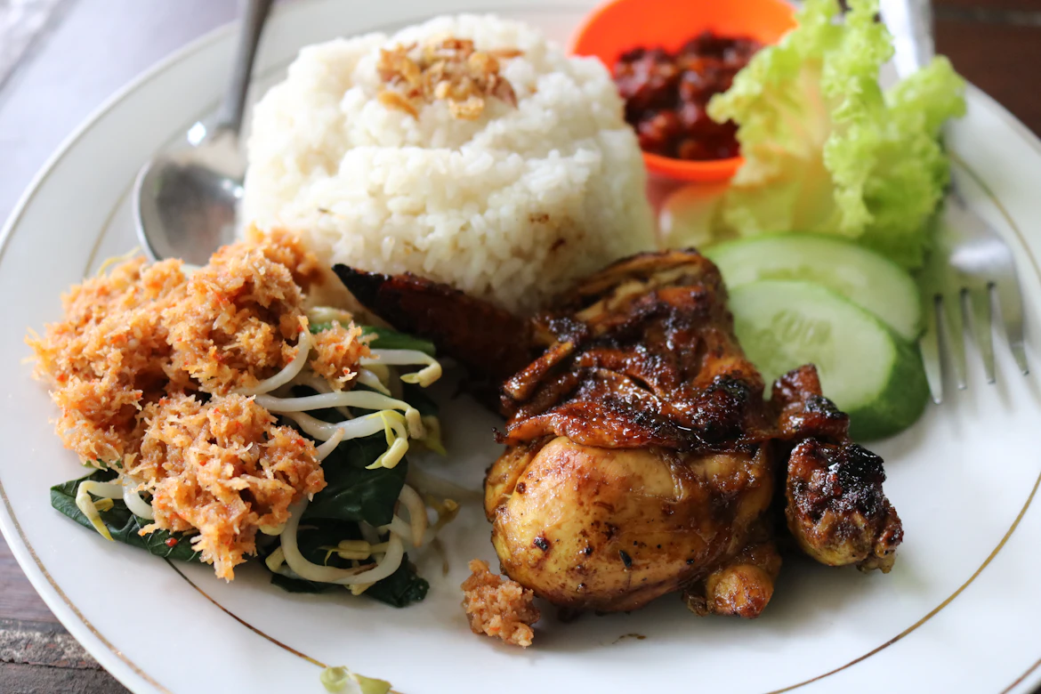 Traditional spicy Indonesian chicken dish