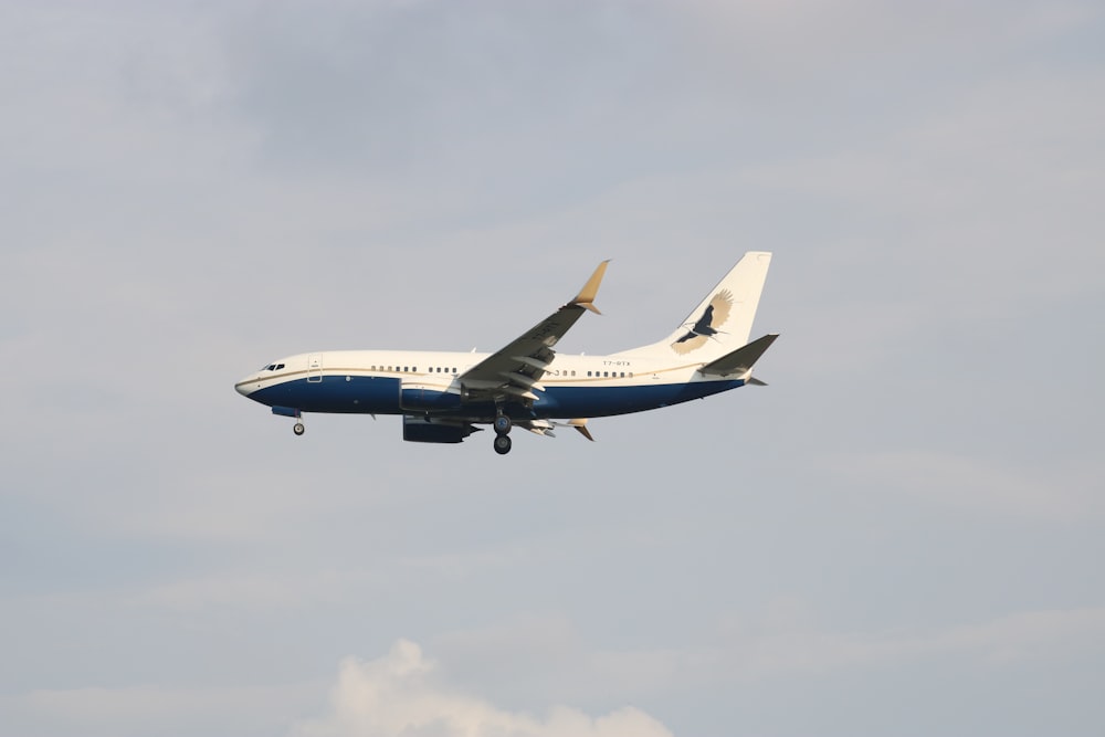 a large airplane flying in the sky