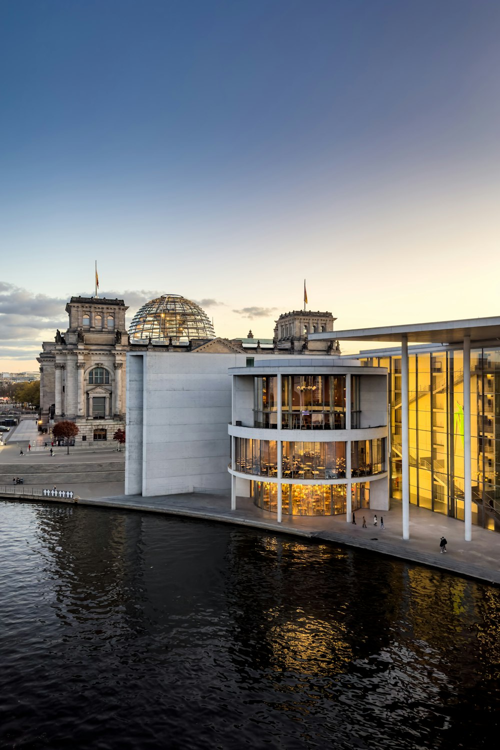 a building with a glass front