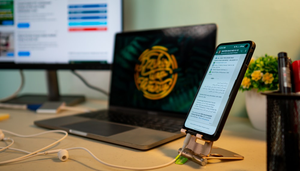 a laptop on a table