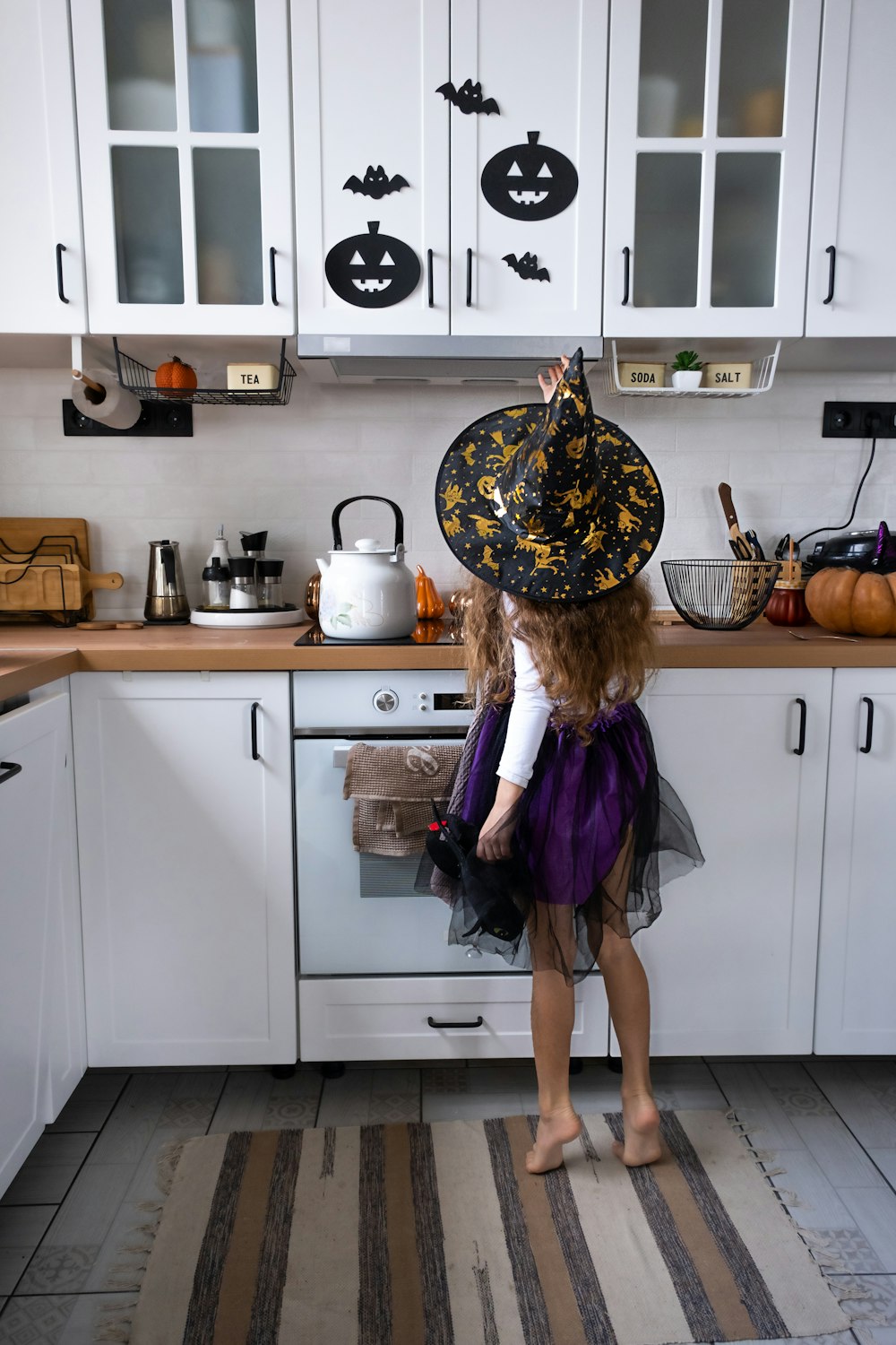 a person in a kitchen