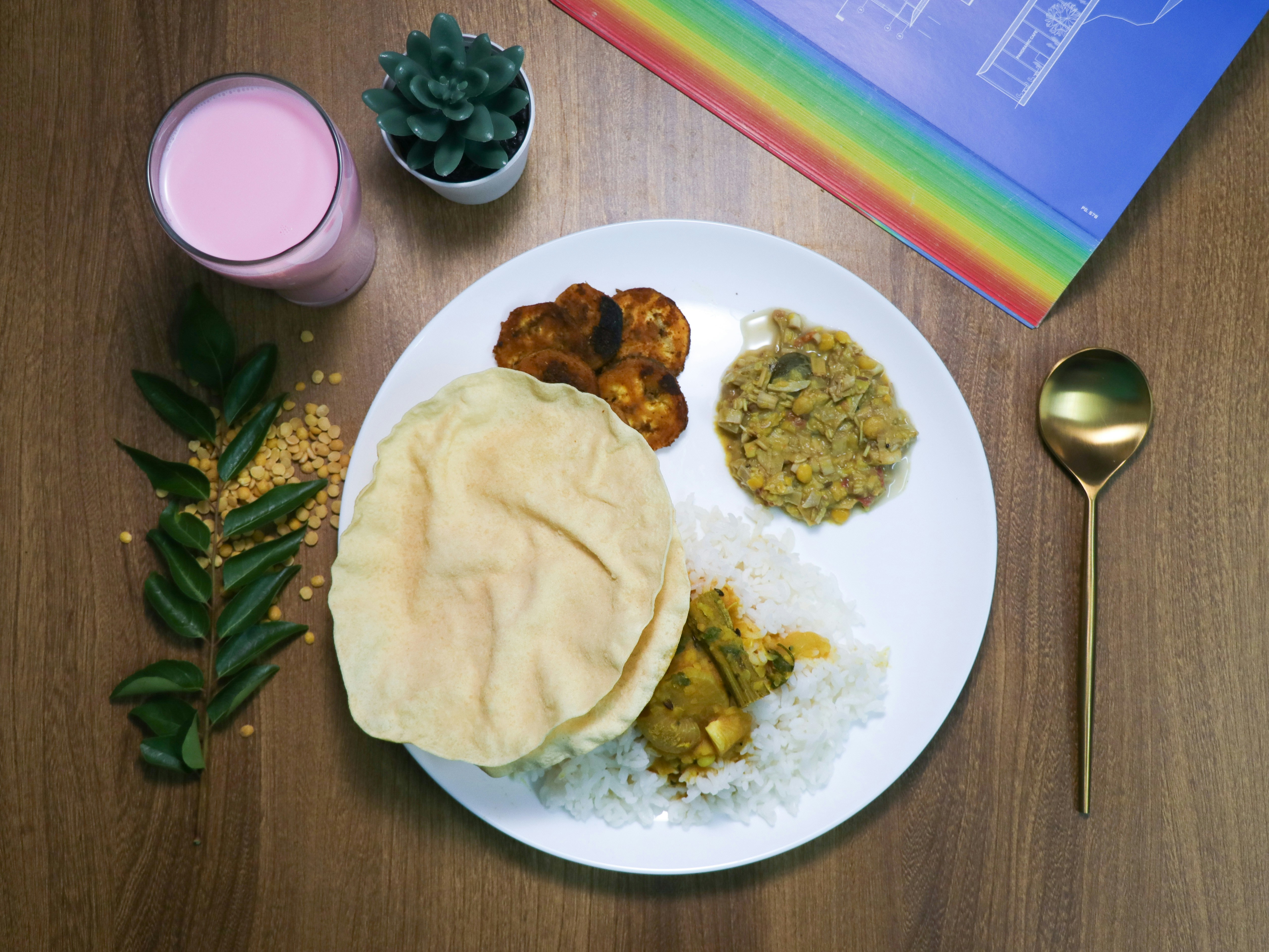 Another plate of home-cooked Indian food