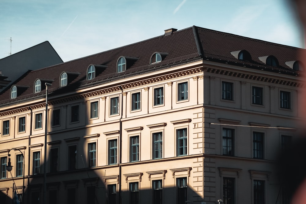 a building with many windows