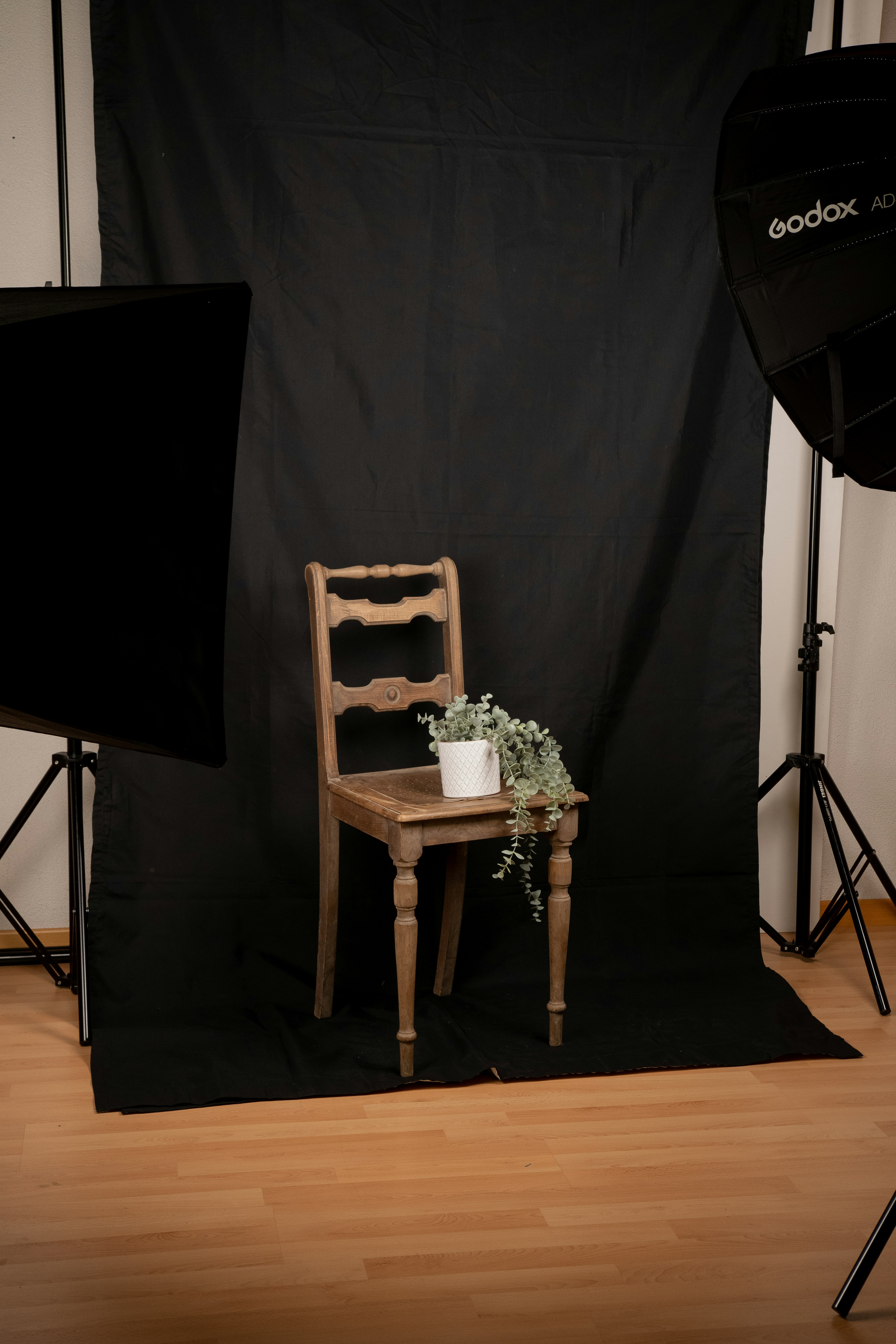 A chair and a table
