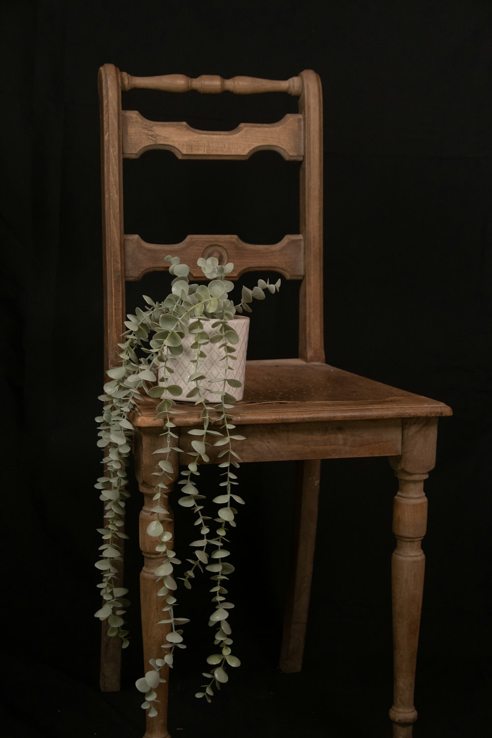a chair with flowers on it
