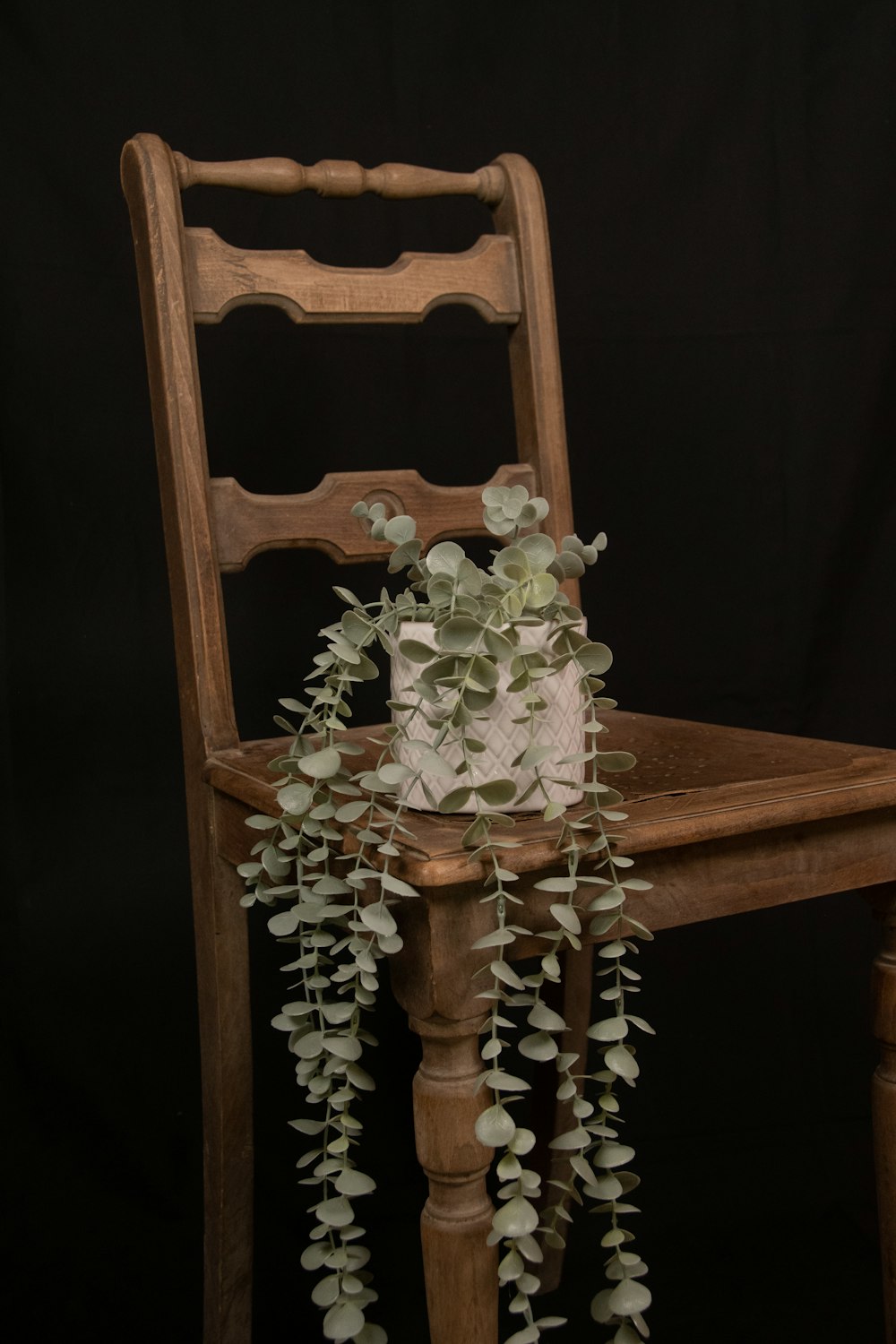 a chair with flowers on it