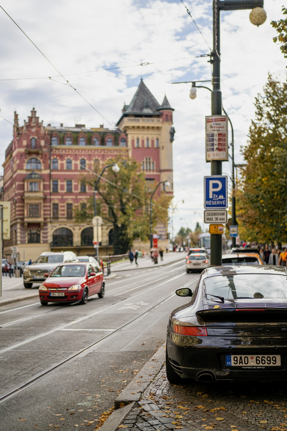 cars on a street