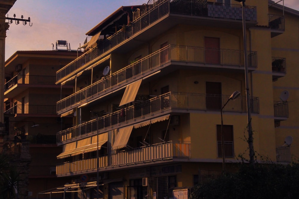 a building with balconies