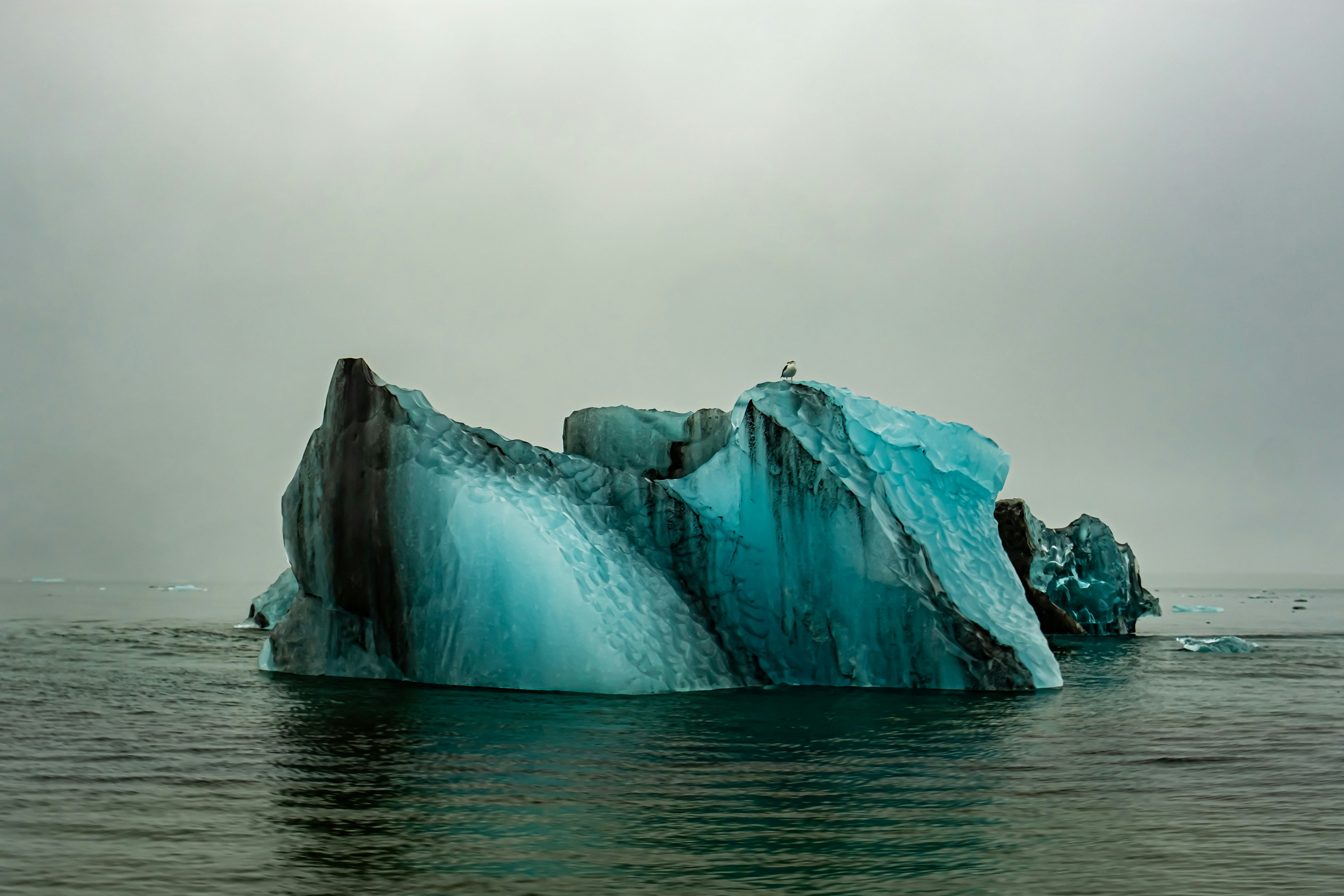 Un grande iceberg nell'acqua