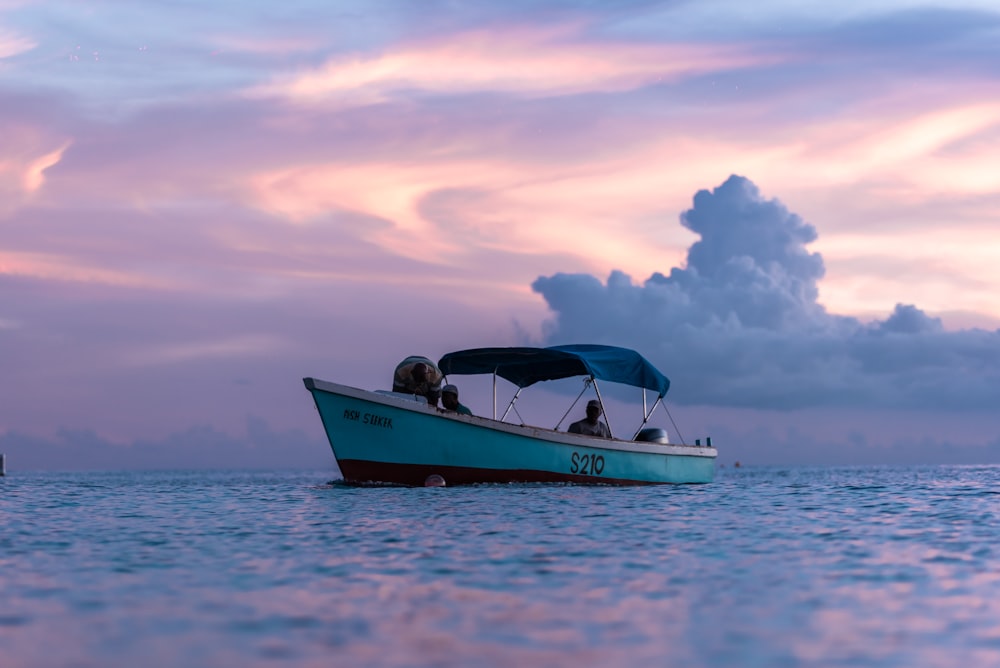 a boat sailing on the water