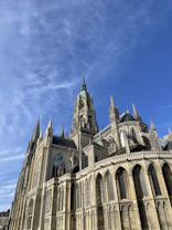 a large building with towers